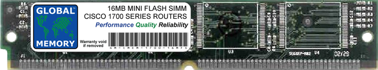 16MB MINI FLASH SIMM MEMORY RAM FOR CISCO 1700 SERIES ROUTERS (MEM1700-16MFS) - Click Image to Close